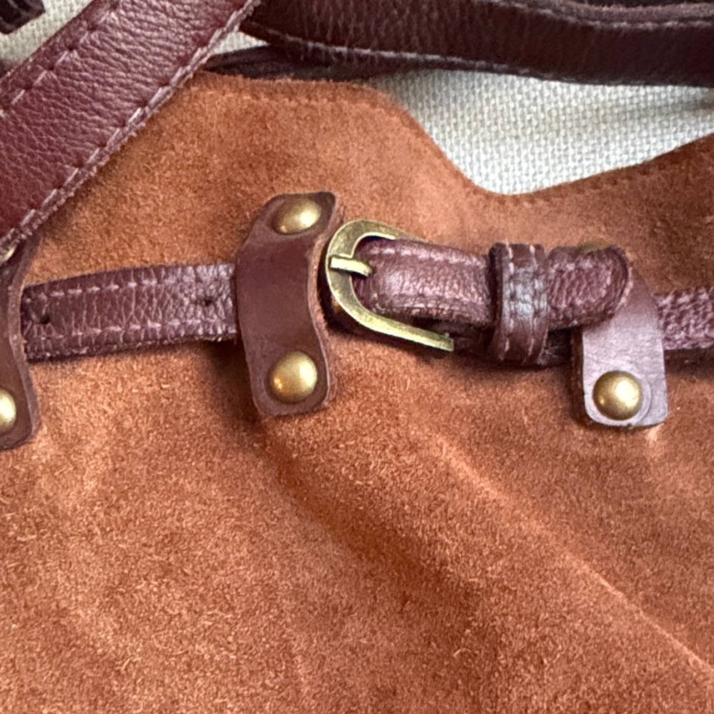 Free People Suede Drawstring Bucket Bag in Brown - Picture 7 of 11